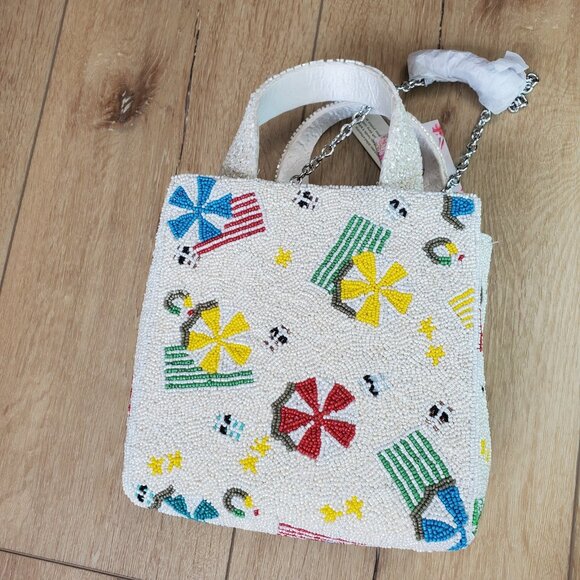 Viral Beach Sand Seaside Beaded Bag Shoulder Bag India Hand Made NEW Umbrellas - Picture 2 of 16